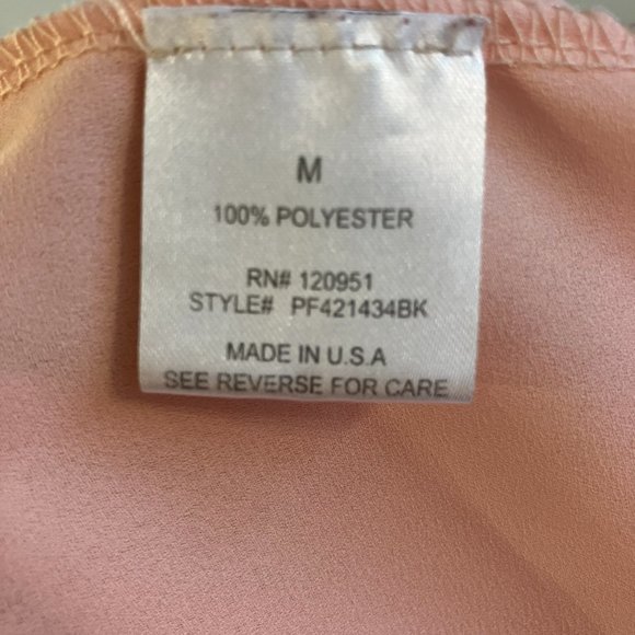 Pink Rose Women's Blouse, Size Medium, Pastel Pink - Picture 6 of 6